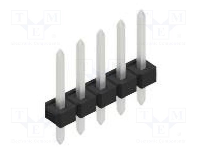 Connector: pin strips; pin header; male; PIN: 5; 2.54mm; THT; 1x5