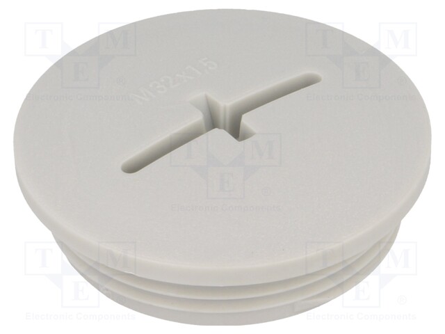 Stopper; M32; IP54; Mat: polyamide; light grey