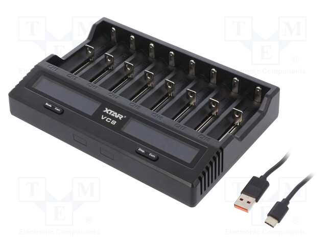 Charger: for rechargeable batteries; Li-Ion,Ni-Cd,Ni-MH