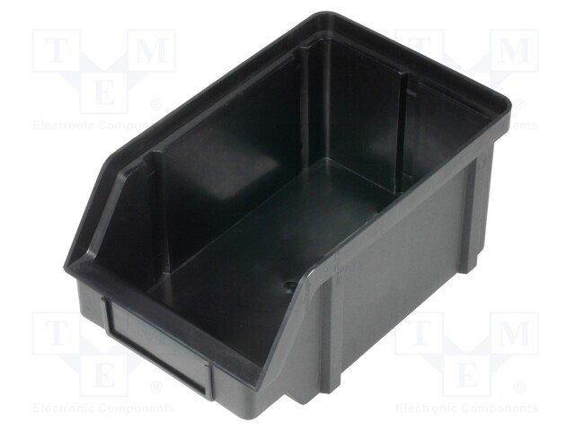 Bin; ESD; W: 144mm; H: 108mm; D: 224mm; Mat: polypropylene; black