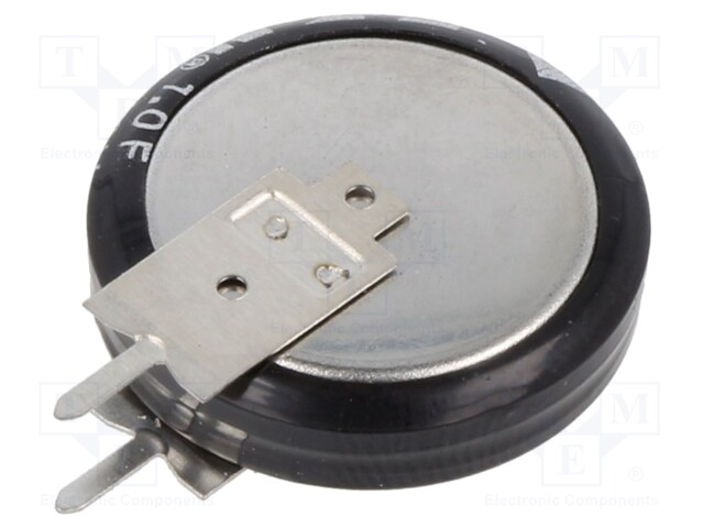 Supercapacitor; THT; 1F; 5VDC; -20÷80%; Body dim: Ø19.1x5.2mm; 30Ω