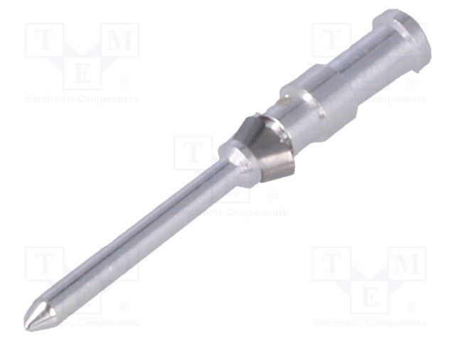Contact; male; 0.75mm2; Han D; silver plated; crimped; 10A; 3um