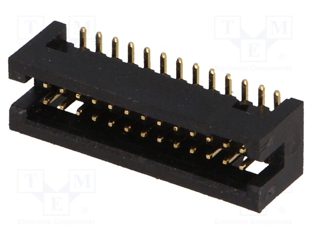 Socket; IDC; male; PIN: 26; straight; SMT; gold flash; 1.27mm