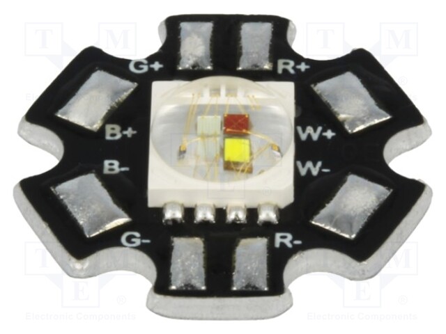 Power LED; STAR,quadcolour; RGBW; Pmax: 5W; 3710-4260K; 140°; 52lm