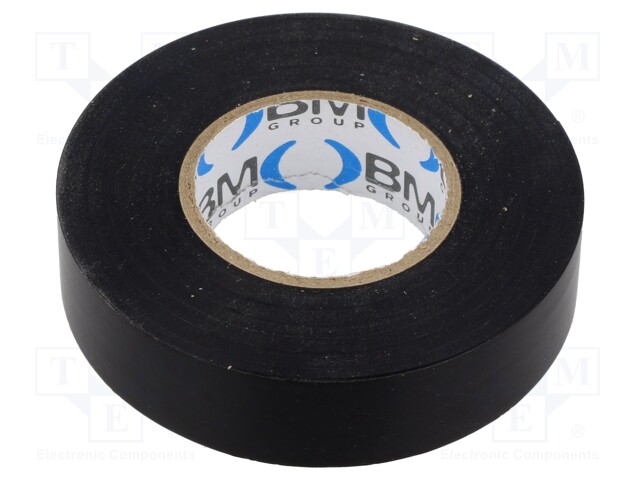 Tape: electrical insulating; W: 19mm; L: 25m; Thk: 0.15mm; black