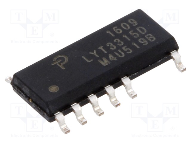 PMIC; AC/DC switcher,LED driver; 85÷265V; Ubr: 650V; SO16B; 5.7Ω