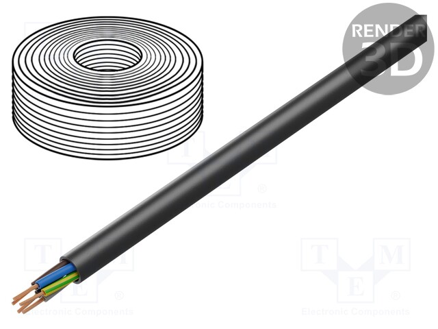 Wire; H07RN-F,TITANEX®; stranded; Cu; 5G10mm2; rubber; black
