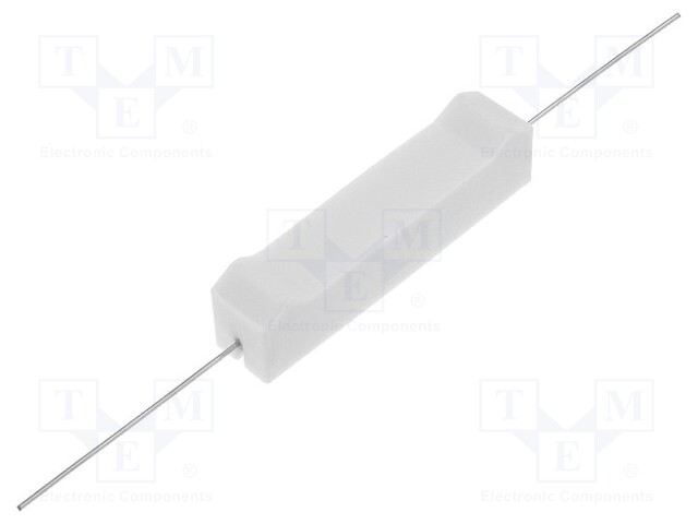 Resistor: wire-wound; cement; THT; 5.6kΩ; 10W; ±5%; 10x9x49mm