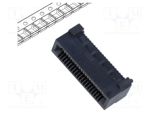 Connector: PCB to PCB; female; PIN: 40; 0.8mm; HSEC8; gold-plated