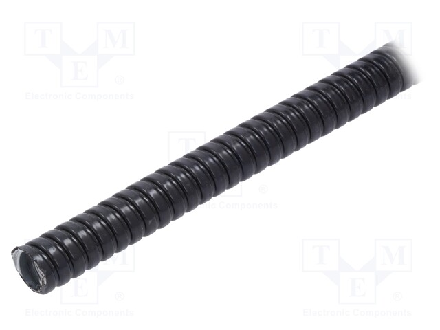 Protective tube; ØBraid : 34mm; galvanised steel; black; Len: 25m