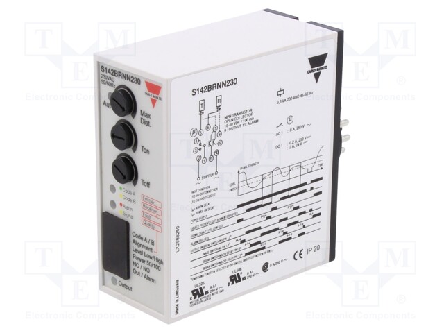 Sensor: photoelectric; NPN x2; DARK-ON,LIGHT-ON; IP rating: IP20