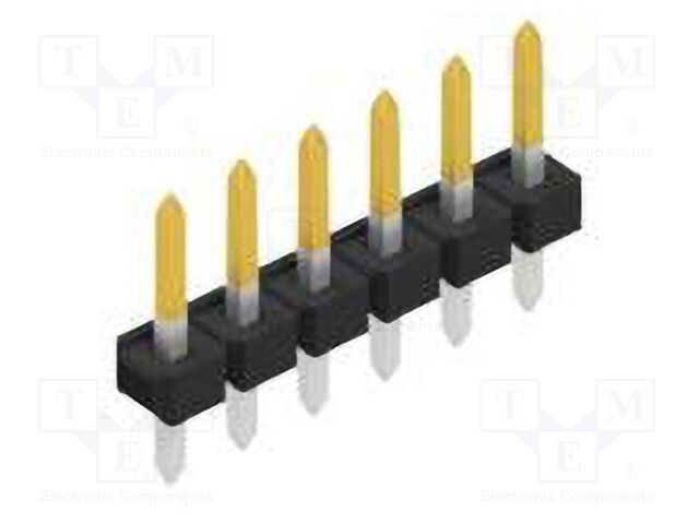 Connector: pin strips; pin header; male; PIN: 6; 2.54mm; THT; 1x6