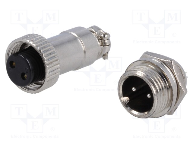 Socket,plug; microphone MINI; male,female; PIN: 2; MINI; soldering