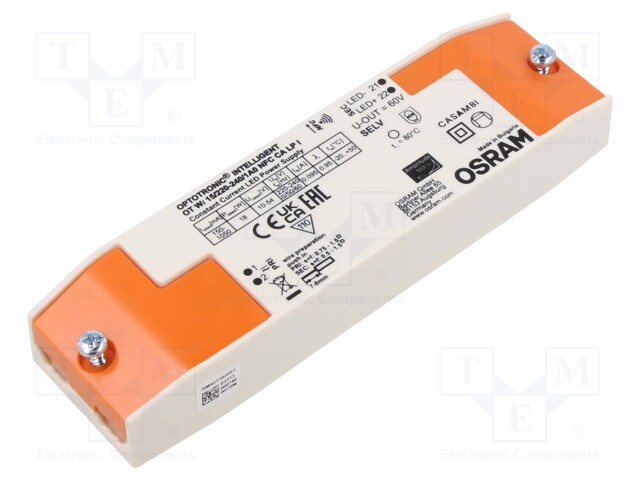 Power supply: switched-mode; LED; 18W; 10÷54VDC; 150mA÷1.05A; IP20