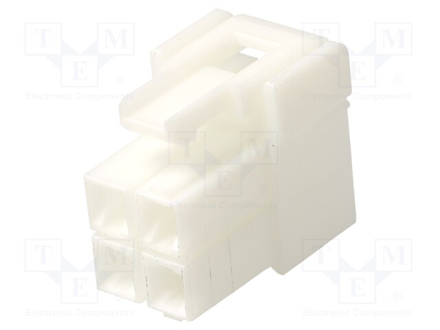 Plug; wire-wire/PCB; female; PIN: 4; w/o contacts; for cable; 6.2mm