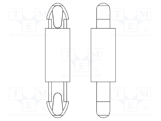 PCB distance; polyamide 66; L: 2mm; latch/latch; Colour: natural