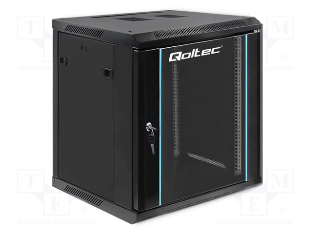Enclosure: 19" standard; Standard: 19"; 12U; black; Y: 600mm