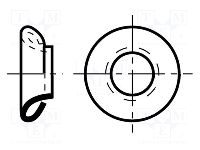 Sealing rings; Øint: 8mm; Øout: 11mm; -56÷120°C; H: 3.5mm; Thread: M8