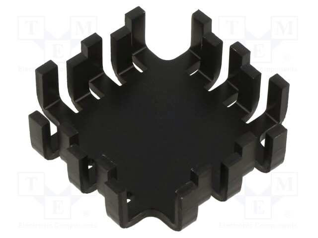 Heatsink: extruded; black; L: 45mm; W: 45mm; H: 12.7mm; 8K/W; anodized