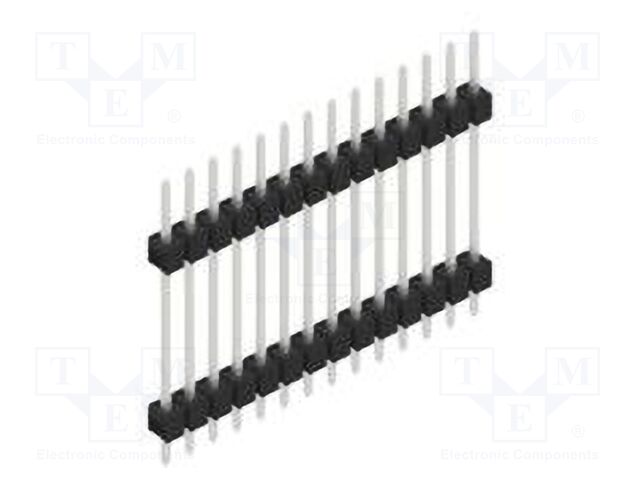 Connector: pin strips; pin header; male; PIN: 14; 2.54mm; THT; 1x14