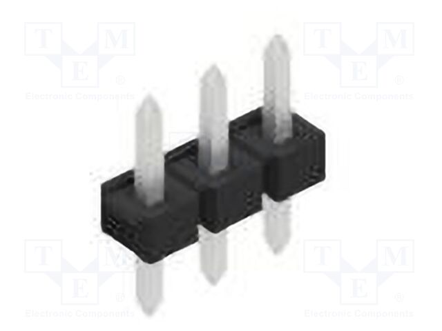 Connector: pin strips; pin header; male; PIN: 3; 2.54mm; THT; 1x3