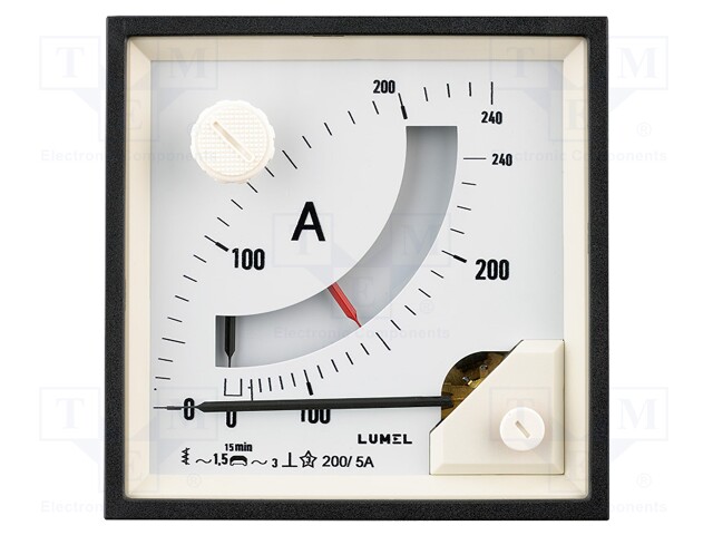 Meter; on panel; analogue; 0÷80A; IP40; 96x96mm; 300V; 300g