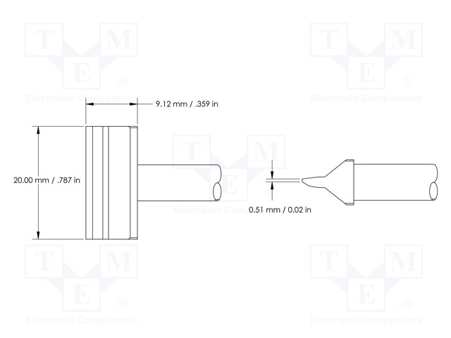 Tip; cutting; 20mm; 413°C; for soldering station