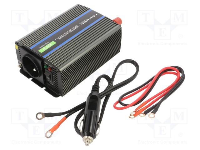 Converter: DC/AC; 300W; Uout: 230VAC; 12VDC; Out: mains 230V,USB