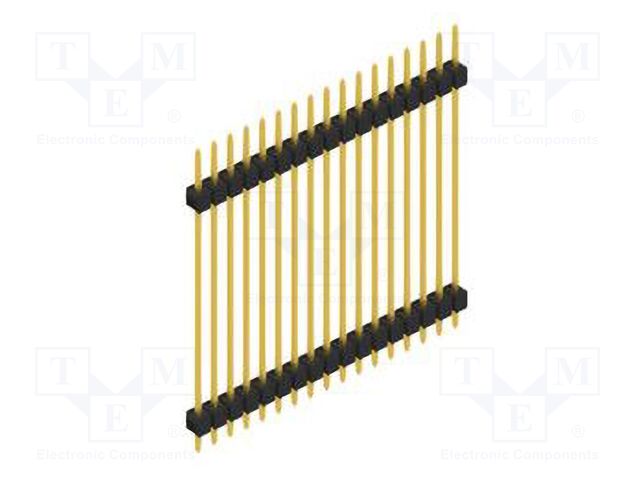 Connector: pin strips; pin header; male; PIN: 17; 2.54mm; THT; 1x17