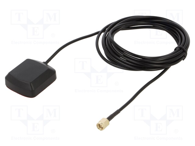 Antenna; GNSS,GPS; -2.5dBi; RHCP; magnet,for ribbon cable; Len: 3m