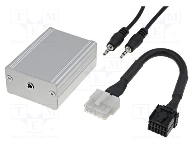 AUX interface; Jack 3.5mm socket; Ford; Features: volume control
