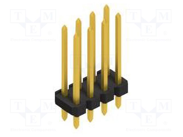 Connector: pin strips; pin header; male; PIN: 8; 2.54mm; THT; 2x4