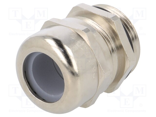 Cable gland; PG42; IP68; Mat: brass; Body plating: nickel