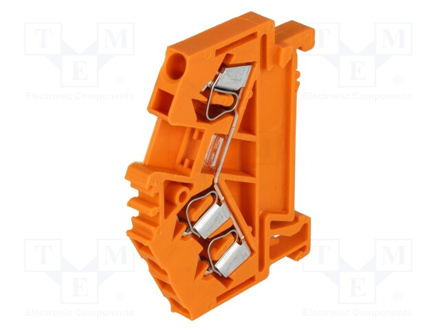 Splice terminal: rail; 0.08÷2.5mm2; ways: 1; terminals: 3; orange
