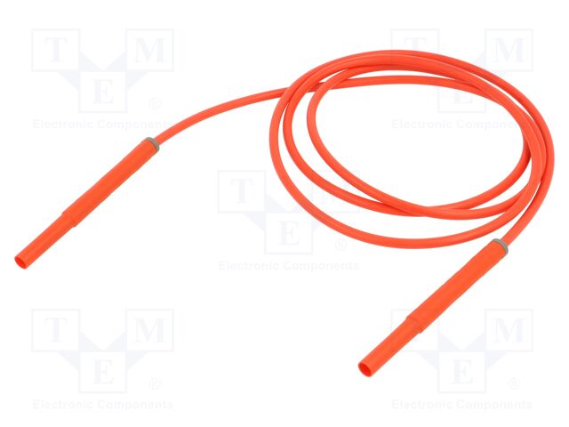 Test lead; 10A; banana plug 4mm,both sides; insulated; Len: 1.5m