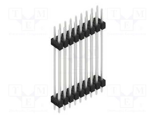 Connector: pin strips; pin header; male; PIN: 18; 2.54mm; THT; 2x9
