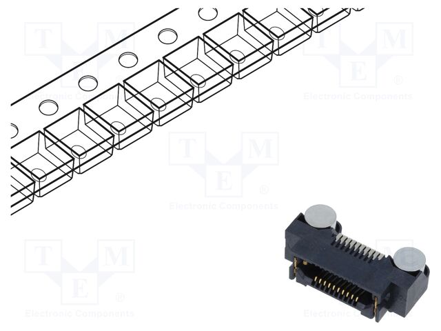 Connector: PCB to PCB; female; PIN: 20; 0.8mm; ERF8; gold-plated