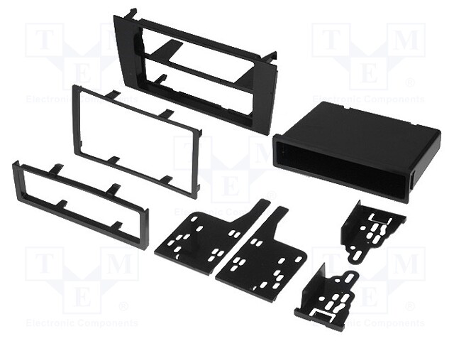 Radio mounting frame; Audi; 2 ISO; black