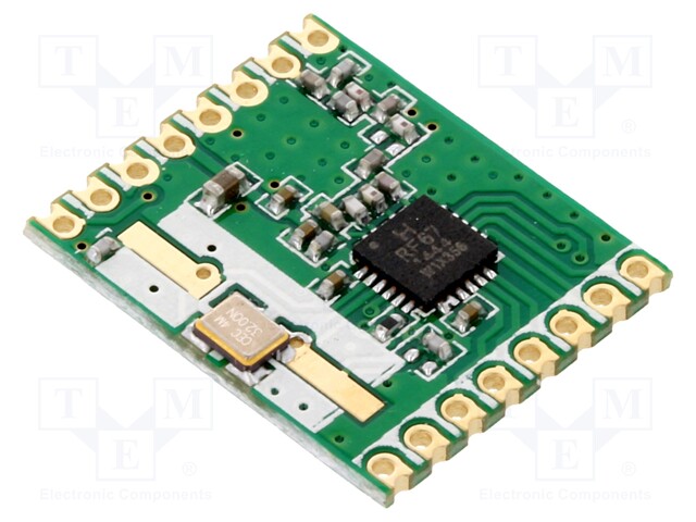 Module: RF; FM transmitter; FSK; 433.92MHz; SPI; 1.8÷3.7VDC; 17dBm