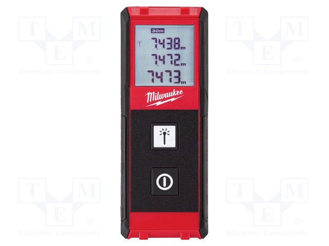 Distance meter; LCD; 0,15÷30m; Resol: 0,001m; IP54; 101x38x28mm