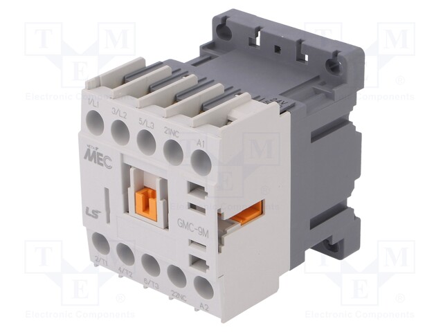 Contactor: 3-pole; NO x3; Auxiliary contacts: NC; 24VAC; 9A; W: 45mm