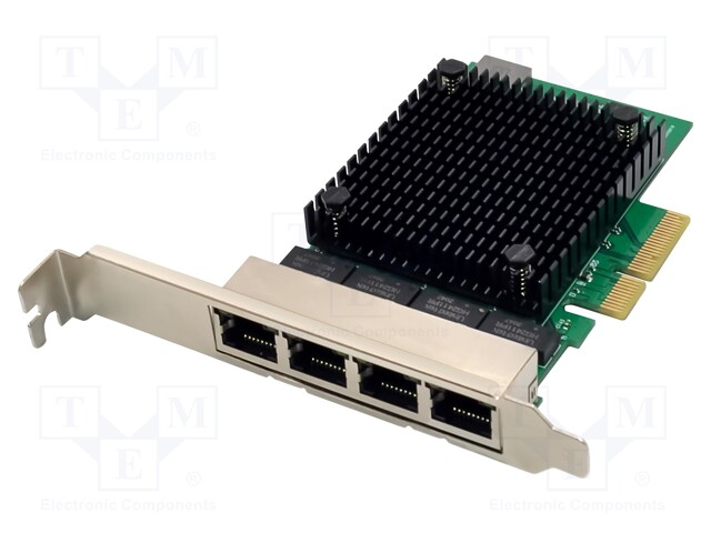 PC extension card: PCIe; RJ45 x4; 2.5Gbps