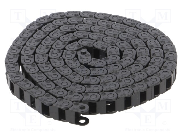 Cable chain; Series: 03; Bend.rad: 10mm; L: 1000mm; Int.height: 5mm