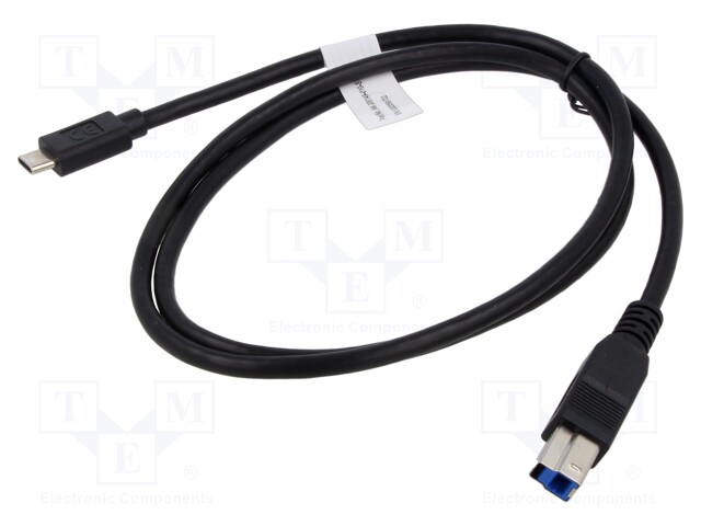 Cable; Power Delivery (PD),USB 3.1; USB B plug,USB C plug; 1m