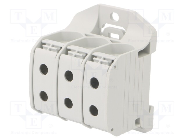Splice terminal: rail; STB; 50mm2; ways: 3; terminals: 6; grey; TS35