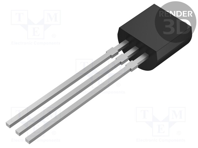 Transistor: NPN; bipolar; 400V; 0.3A; 0.625W; TO92