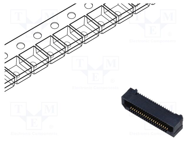 Connector: PCB to PCB; female; PIN: 40; 0.8mm; ERF8; gold-plated