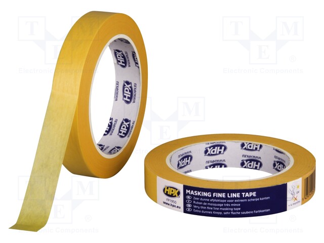 Tape: masking; W: 25mm; L: 50m; Thk: 0.09mm; orange; 30N/cm; acrylic