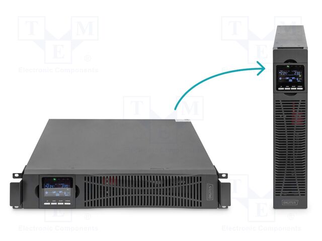 Power supply: UPS; 1kW; 1kVA; Uin: 208V,220V,230V,240V; 9Ah