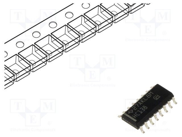 3 TO 8 LINE DECODER/DMUX, SOIC-16